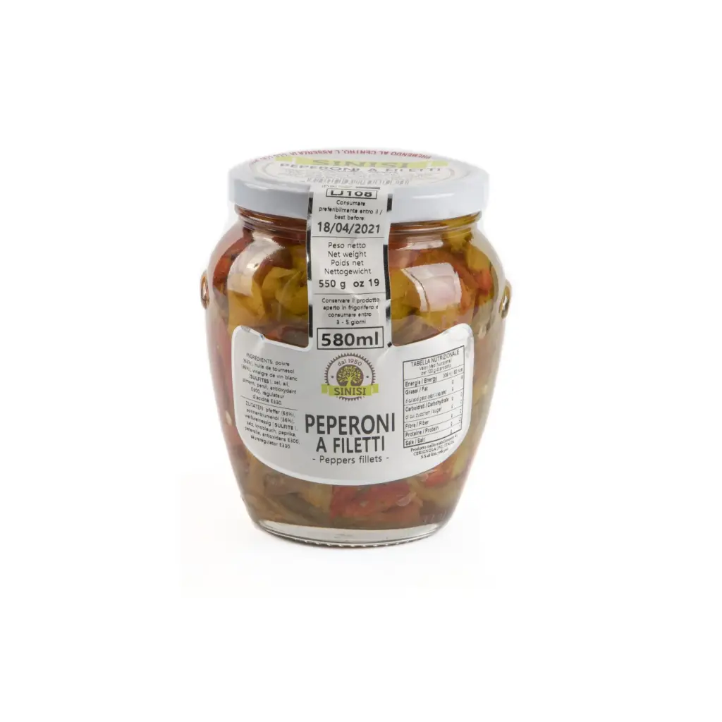 Peperoni a Filetti 580 gr.