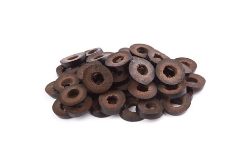 [C62R] Olive Nere Rondelle