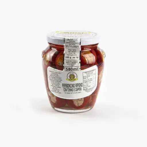 [ZC51] Peperoni Ripieni con Tonno e Capperi 580 gr.